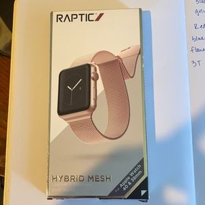 Apple Watch band pink metal mesh